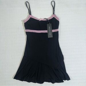 White Fox Womens Lace Trim Babydoll Fairy Coquette Whimsigoth Dress Size L